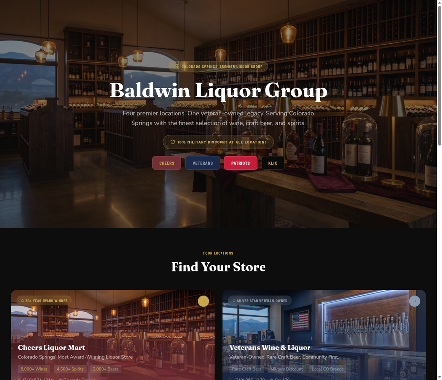 Baldwin Liquor Group screenshot