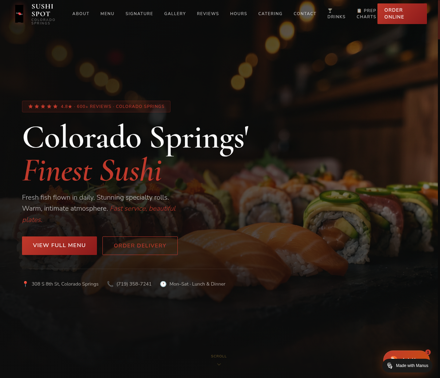 Sushi Spot Colorado Springs screenshot